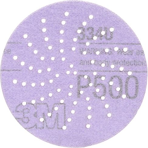 3M Hookit Purple Clean Sanding Disc 343U, 30272, P500, 50 قرصًا لكل كرتونة in Kuwait