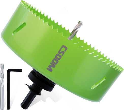 مجموعة منشار ثقب CSOOM HSS مقاس 6 بوصات مع مفتاح ربط ومفتاح بديل، أداة النجارة لقاطع المثقاب للخشب اللين والخشب الرقائقي وPVC والجدران الجافة والخشب الصلب والحديد. in Kuwait