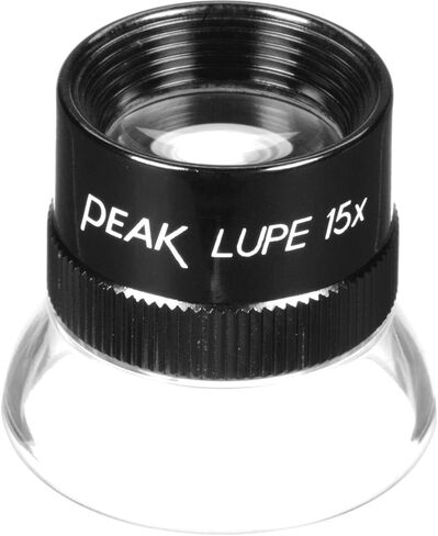 PEAK TS1962 Fixed Focus Loupe, 15X Magnification, 0.75" Lens Diameter, 0.79" Field View in Kuwait