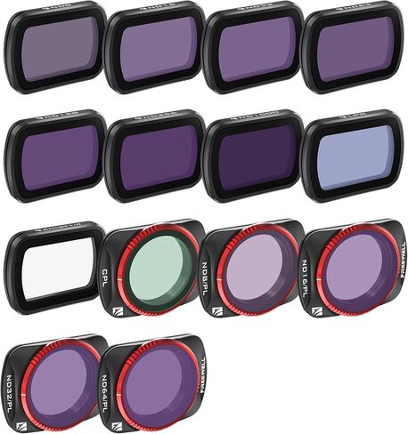 Freewell 8Pack All Day QuickSwap ND/PL, ND, CPL مجموعة مرشحات لـ Osmo Pocket 3: تركيب سهل، لون نابض بالحياة، توافق Gimbal in Kuwait