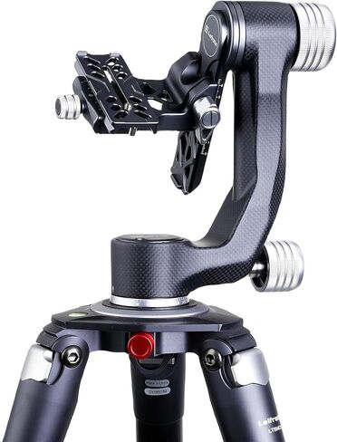 رأس جيمبال من ألياف الكربون من Leifrotto للكاميرات التي لا تحتوي على مرايا، رأس حامل ثلاثي صغير بحجم السفر نظام QR Arca-Swiss QR، التصوير باستخدام لوحة PL100N، لكاميرا DSLR حتى 66.1 رطل/30 كجم GHL5C in Kuwait