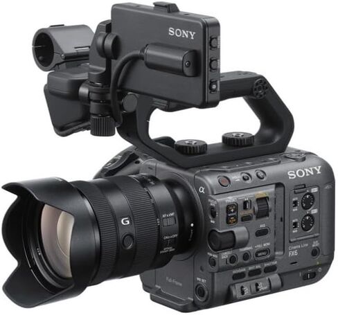 كاميرا Sony ILME-FX6 سينما لاين رقمية كاملة الإطار مع مجموعة عدسات FE مقاس 24-105 مم f/4 G مع مثبت جيمبال DJI RS 3 Pro، وبطاقة SD سعة 128 جيجابايت، وحقيبة ذاكرة، وبرنامج صور Corel، وحقيبة كاميرا (6 قطع) in Saudi Arabia
