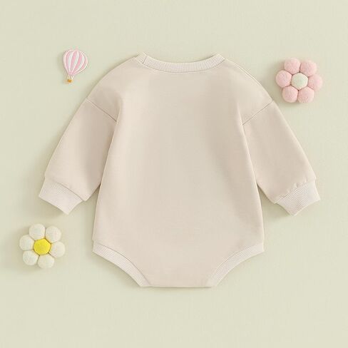 Tsnbre Baby Boy Girls Oversized Sweatshirt Romper Cousin Crew Shirts Long Sleeve Bodysuit Pullover Top Winter Clothes in Kuwait