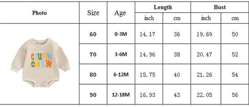 Tsnbre Baby Boy Girls Oversized Sweatshirt Romper Cousin Crew Shirts Long Sleeve Bodysuit Pullover Top Winter Clothes in Kuwait