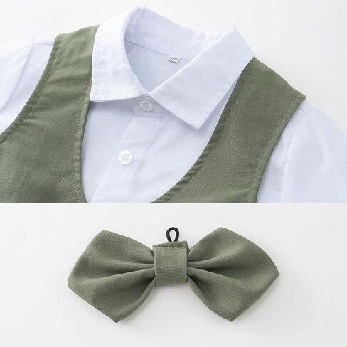 مجموعة بدلات Kimocat Baby Boys Gentleman Bowtie باللون الأزرق بأكمام طويلة + سترة + بنطلون in Kuwait
