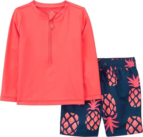 Simple Joys by Carter's Toddlers and Baby Boys' Swimsuit Trunk and Rashguard Set in Saudi Arabia