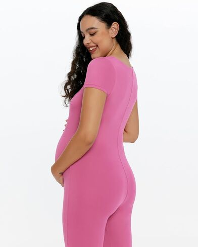 POSHDIVAH بذلة الأمومة النسائية رومبير الحمل قصيرة الأكمام تي شيرت Bodycon ارتداءها ملابس داخلية in Saudi Arabia