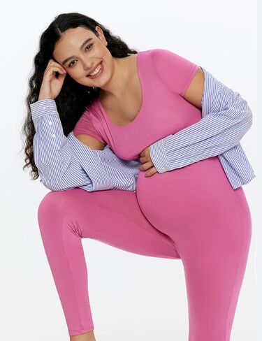 POSHDIVAH بذلة الأمومة النسائية رومبير الحمل قصيرة الأكمام تي شيرت Bodycon ارتداءها ملابس داخلية in Saudi Arabia