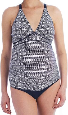 Oceanlily ملابس سباحة للأمومة ذات ظهر متقاطع - ملابس سباحة للحمل - بدلة استحمام - بلوزة تانكيني للحوامل in Kuwait