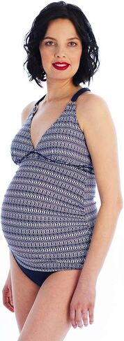 Oceanlily ملابس سباحة للأمومة ذات ظهر متقاطع - ملابس سباحة للحمل - بدلة استحمام - بلوزة تانكيني للحوامل in Kuwait