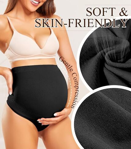 Boguish Seamless Maternity Shapewear Over Belly Support Thong High Waist Underwear Panties for Pregnancy in Saudi Arabia