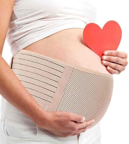 Pregnancy Belly Band Maternity Support Belt Eases Back Pelvic Pain | Belly band eases back pelvic pain. Breathable, adjustable, secure Velcro, durable, great value(Black/One size) in Saudi Arabia