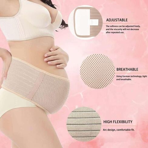 Pregnancy Belly Band Maternity Support Belt Eases Back Pelvic Pain | Belly band eases back pelvic pain. Breathable, adjustable, secure Velcro, durable, great value(Black/One size) in Saudi Arabia