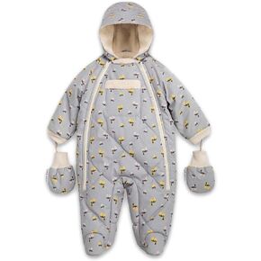 7AM Enfant Baby Snowsuit Coat - Printed Baby Zipper Snowsuits with 2 Pockets, Water Repellent | Hooded Winter Snowsuit Coat