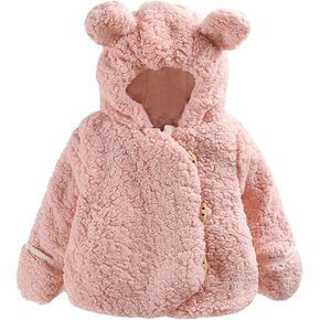 سترة Aivtalk Baby Toodler الغامضة معطف قطني لطيف بقلنسوة ملابس خارجية شتوية دافئة in Kuwait