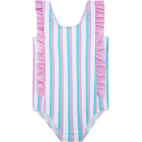 RAISEVERN Baby Girls Swimsuit Ruffles Bathing Suits Cute Beach Sport Swimming Backless Summer One Piece Swimwear 2-7 Years in Kuwait