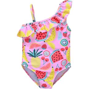 Baby Girl Swimsuit Cute One Piece Bathing Suit with Sun Protection Ruffles Swimwear (9M-6T) in Saudi Arabia