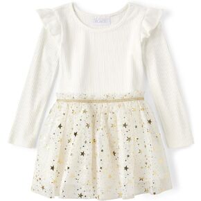 The Children's Place Baby Girls' One Size and Toddler Long Sleeve Fashion Dress