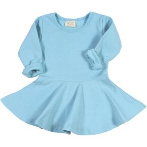 Infant Toddler Baby Girls Dress Pink Ruffle Long Sleeves Cotton