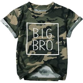 MNLYBABY Big Brother Shirt Toddler Baby Boy Promoted to Big Brother Announcement Tshirt Infant Short Sleeve Clothes