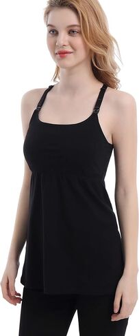 CAKYE قمصان علوية للرضاعة الطبيعية مع حمالة صدر على الرف، قميص كامي للرضاعة الطبيعية، عبوة من 3 قطع in Kuwait