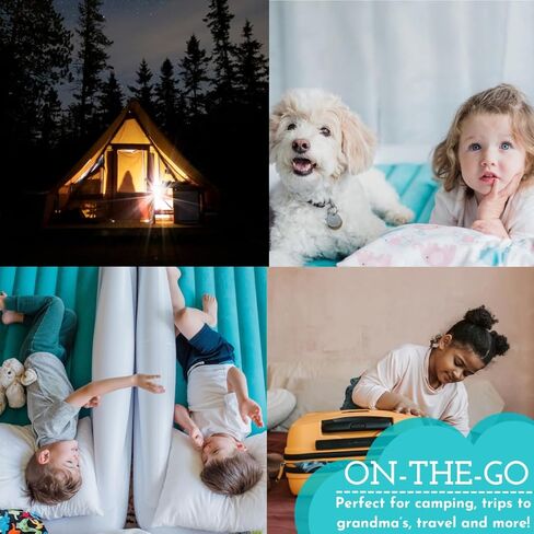 Little Sleepy Head Inflatable Toddler Travel Bed - Wireless Built-in Pump, Perfect Kids Air Mattress in Kuwait