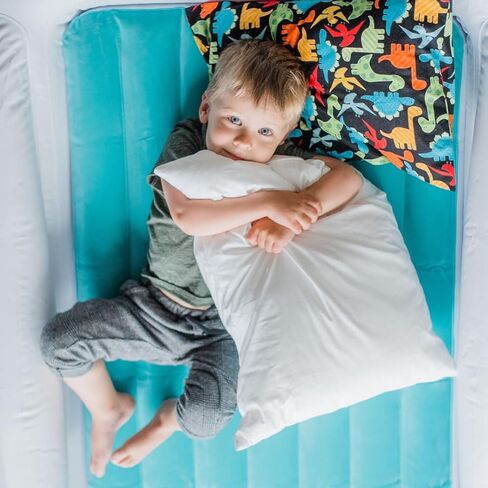 Little Sleepy Head Inflatable Toddler Travel Bed - Wireless Built-in Pump, Perfect Kids Air Mattress in Kuwait