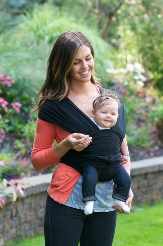 JJ Cole Agility Stretch Baby Carrier - Adjustable Baby Wrap Carrier - Adjusts for Infant to Toddler - 8 lbs. to 35 lbs. - Small in Kuwait