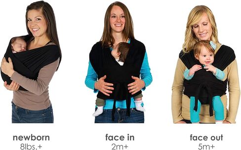 JJ Cole Agility Stretch Baby Carrier - Adjustable Baby Wrap Carrier - Adjusts for Infant to Toddler - 8 lbs. to 35 lbs. - Small in Kuwait