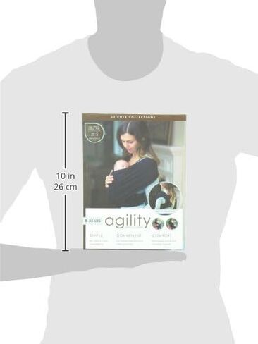 JJ Cole Agility Stretch Baby Carrier - Adjustable Baby Wrap Carrier - Adjusts for Infant to Toddler - 8 lbs. to 35 lbs. - Small in Kuwait