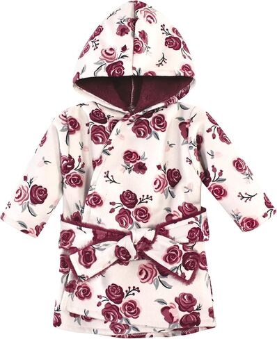 Hudson Baby Unisex Baby Mink with Faux Fur Lining Pool and Beach Robe Cover-ups, Rose, 12-18 Months in Kuwait