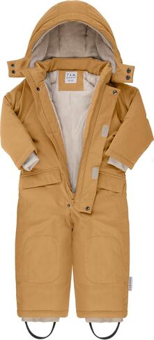 معطف 7AM Enfant Baby Snowsuit - بدلات ثلجية مطبوعة بسحاب للأطفال مع جيبين، طارد للماء | معطف شتوي بغطاء للرأس in Kuwait