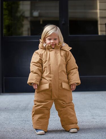 معطف 7AM Enfant Baby Snowsuit - بدلات ثلجية مطبوعة بسحاب للأطفال مع جيبين، طارد للماء | معطف شتوي بغطاء للرأس in Kuwait
