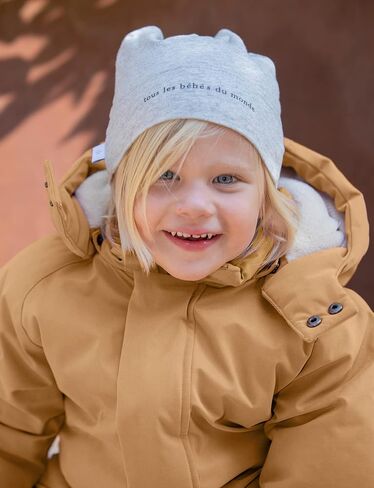 معطف 7AM Enfant Baby Snowsuit - بدلات ثلجية مطبوعة بسحاب للأطفال مع جيبين، طارد للماء | معطف شتوي بغطاء للرأس in Kuwait