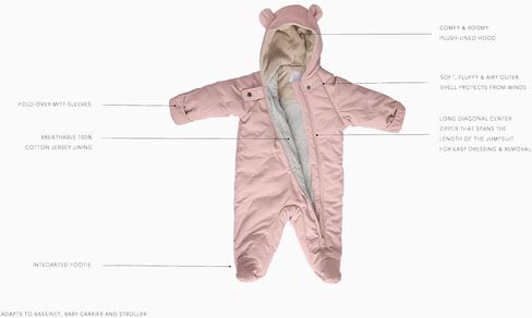 معطف بذلة الأطفال 7AM Enfant - بذلة بسحاب متجدد الهواء للأطفال الأولاد والبنات، طارد للماء، قطن ناعم | بذلة الطفل الدافئة in Saudi Arabia