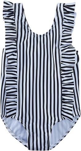 RAISEVERN Baby Girls Swimsuit Ruffles Bathing Suits Cute Beach Sport Swimming Backless Summer One Piece Swimwear 2-7 Years in Saudi Arabia