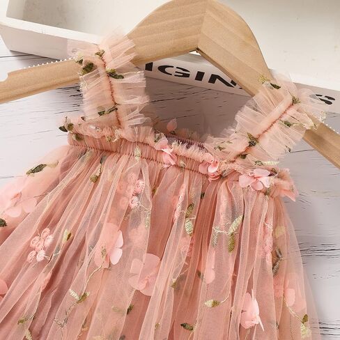 GRNSHTS Toddler Baby Girl Tutu Dress Sleeveless Floral Print Tulle Dress Little Girl Princess Dresses with Flower Headband in Kuwait
