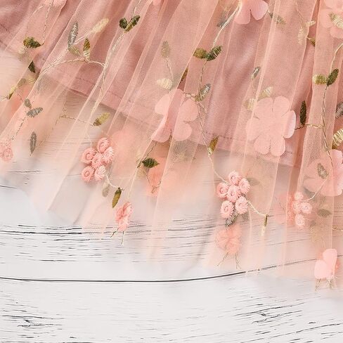 GRNSHTS Toddler Baby Girl Tutu Dress Sleeveless Floral Print Tulle Dress Little Girl Princess Dresses with Flower Headband in Kuwait