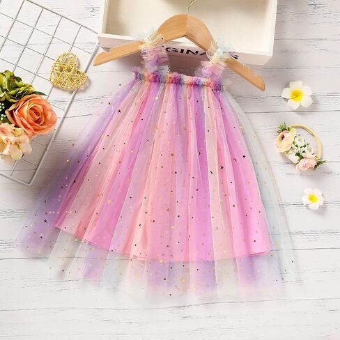 GRNSHTS Toddler Baby Girl Tutu Dress Sleeveless Floral Print Tulle Dress Little Girl Princess Dresses with Flower Headband in Kuwait