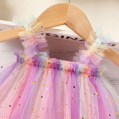 GRNSHTS Toddler Baby Girl Tutu Dress Sleeveless Floral Print Tulle Dress Little Girl Princess Dresses with Flower Headband in Kuwait