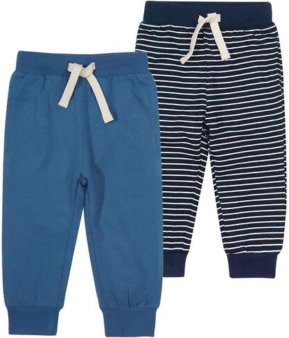 SUYEORLI طفل رضيع بنين بنات ركض السراويل القطنية اللون المشارب Sweatpants مع الرباط 1-6T in Kuwait
