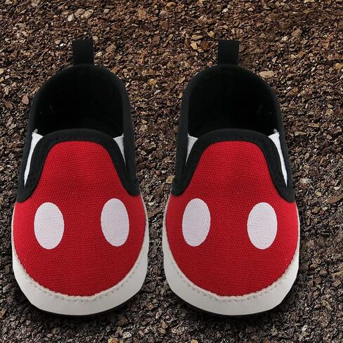 Disney Mickey & Minnie Mouse Infant Slip-On Shoes, Baby Crib Sneakers, Sizes 3–18 Months in Saudi Arabia