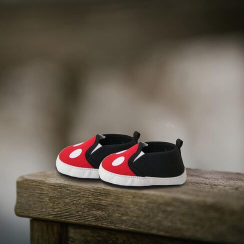 Disney Mickey & Minnie Mouse Infant Slip-On Shoes, Baby Crib Sneakers, Sizes 3–18 Months in Saudi Arabia