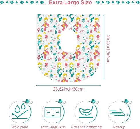 أغطية مقاعد المرحاض للاستعمال مرة واحدة، 50 قطعة محمولة ملفوفة بشكل فردي ومضادة للانزلاق وغطاء مرحاض مقاوم للماء للأطفال الصغار والكبار - السفر بالطائرة، رحلة على الطريق، تدريب الأطفال الصغار على استخدام المرحاض في الحمامات العامة in Kuwait