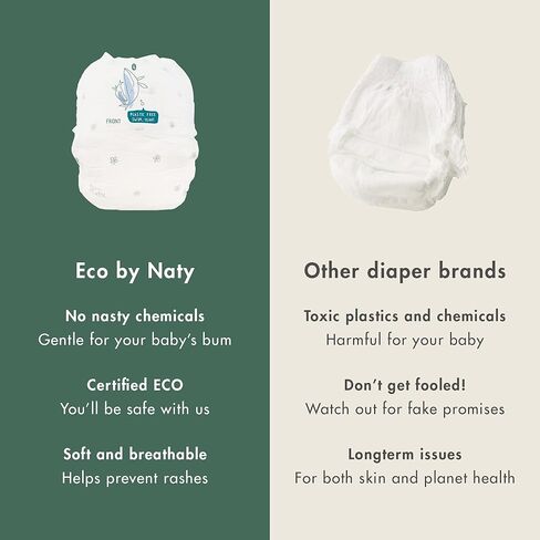 Eco by Naty Pull Ups - Hypoallergenic and Chemical-Free Training Pants, Highly Absorbent and Eco Friendly Pull Ups for Boys and Girls - Size (4) 2T-3T (18-33 lbs) - 22 Count in Kuwait