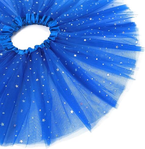 Century Star Sparkle Tutu for Toddler Girls Tulle Ballet Dance Skirt Princess Baby Kids Dress up Birthday Party 3 Layers 2-8T in Saudi Arabia