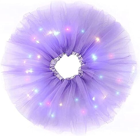 Girl Tutu Skirts, 2-8 Years Baby Girls Light Up LED Tutu Skirt Magic Light Princess LED Dancing Skirt Tulle Ballet in Saudi Arabia