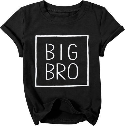 Big Brother Shirt Toddler Baby Boy Promoted to Big Brother Announcement Tshirt Infant Short Sleeve Clothes in Saudi Arabia