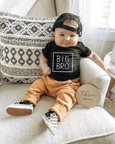 Big Brother Shirt Toddler Baby Boy Promoted to Big Brother Announcement Tshirt Infant Short Sleeve Clothes in Saudi Arabia