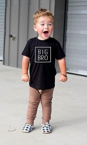 Big Brother Shirt Toddler Baby Boy Promoted to Big Brother Announcement Tshirt Infant Short Sleeve Clothes in Saudi Arabia